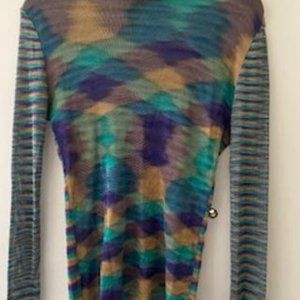 Missoni multi-colored sheer turtleneck